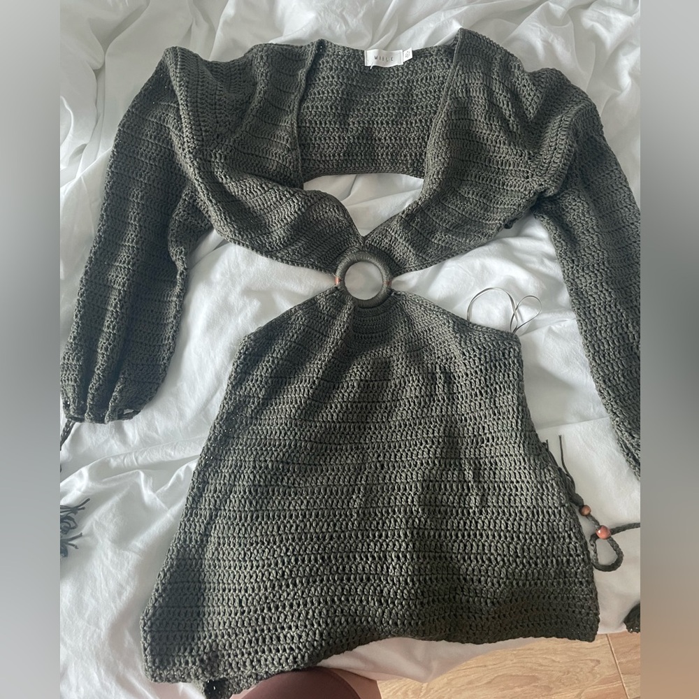 Mable Swim Brown knit o ring cover up. Size M/L
